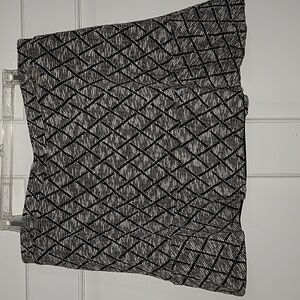 Black and white patterned skirt